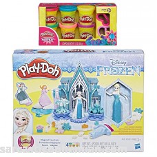 PD Play-Doh Disney Frozen Magical Fountain + Play-Doh Sparkle Compound Bundle B07G5HRH2D